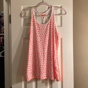 Nike dry fit pink polka-dot athletic top